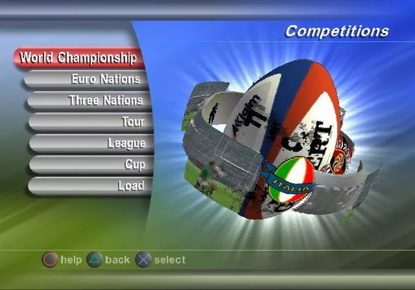 WCR: World Championship Rugby PlayStation 2 These are the competitions the player can take part in