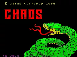 Chaos ZX Spectrum loading screen.