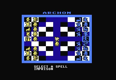Archon: The Light and the Dark Commodore 64 Another difference from chess is the ability of the wizard and sorceress to cast spells.  Spells can heal, change time to take back a loss, resurrect a piece...