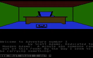 Scott Adams&#x27; Graphic Adventure #3: Secret Mission Atari 8-bit That&#x27;s how it all starts