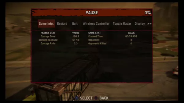 Twisted Metal PlayStation 3 Stat keeping is probably more useful for multi-player.