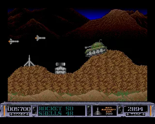 Battle Valley Amiga The tank is under attack