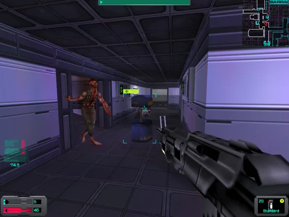 System Shock 2 Windows Dancing? No, sir. This hybrid can throw grenades - and he will, unless I launch one first!..