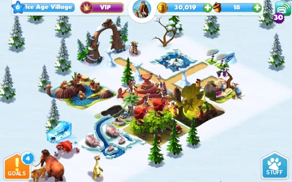 Ice Age: Village Android Zoomed out view