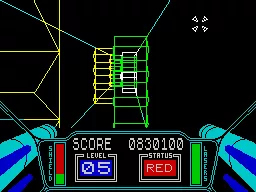 3D Starstrike ZX Spectrum Vertical barricades.