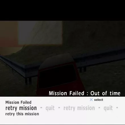 The Italian Job PlayStation 2 Mission One: Failed!&#x3C;br&#x3E;
Memo to self - Remember this is a timed mission