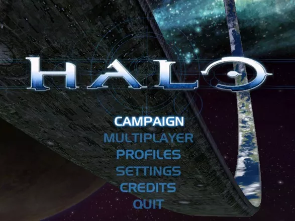 Halo: Combat Evolved Windows The main menu (and a nice view of Halo)