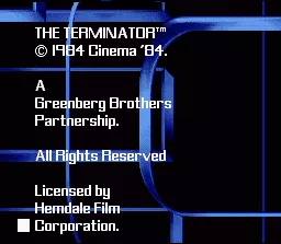The Terminator SNES Copyright Screen