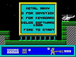Metal Army ZX Spectrum Title screen.