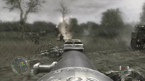 Call of Duty 3 PlayStation 3 Keeping Germany infantry from coming too close for comfort
