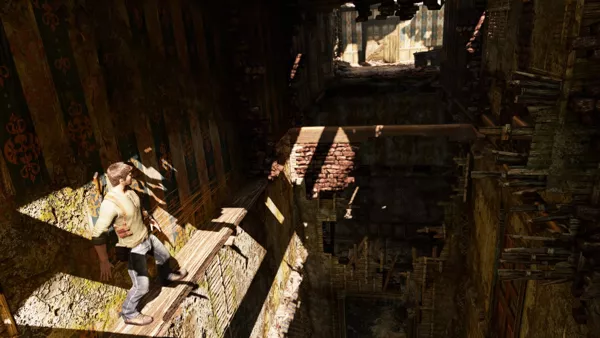 Uncharted 3: Drake&#x27;s Deception PlayStation 4 Moving through decayed castle
