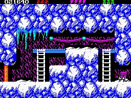 Rick Dangerous 2 ZX Spectrum Level 2 - The Ice Caverns of Freezia: finishing the level.
