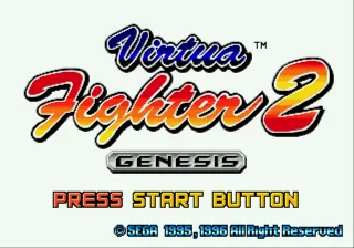 Virtua Fighter 2 Genesis Title Screen