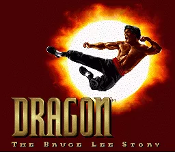 Dragon: The Bruce Lee Story SNES Title Screen