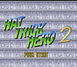 Hat Trick Hero 2 SNES Title screen