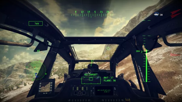 Apache Air Assault Windows AH-64D pilot cockpit.