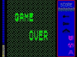 Octan ZX Spectrum Game over.