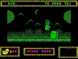 Brat Attack ZX Spectrum Beware of gravestones.