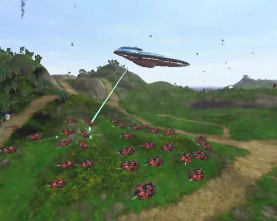 Battle Engine Aquila PlayStation 2 A scene from the game&#x27;s introduction showing what the terrain looks like