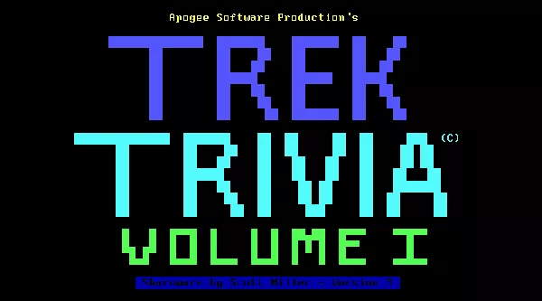 Trek Trivia DOS Title screen.