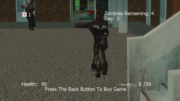 The $1 Zombie Game Xbox 360 Using the sniper rifle (Trial version)