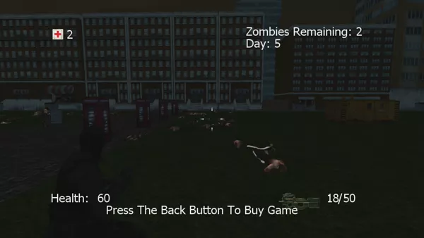 The $1 Zombie Game Xbox 360 Some waves are set during the night (Trial version)