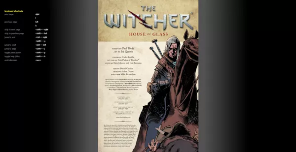 The Witcher 3: Wild Hunt PlayStation 4 The Witcher: House of Glass - Digital comic is not downloadable but has its own web reader with set of controls