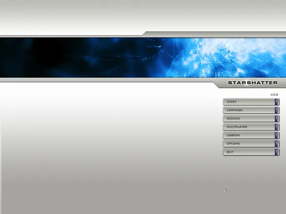Starshatter Windows Main menu
