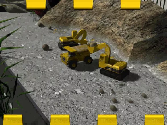 MatchBox Caterpillar Big Dirt Movers Windows Opening cutscene showing the &#x22;Quarry Zone&#x22;