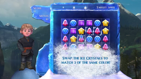 Frozen: Free Fall - Snowball Fight PlayStation 4 Tutorial on the first level