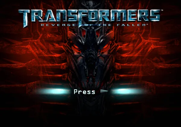 Transformers: Revenge of the Fallen PlayStation 2 Title screen.