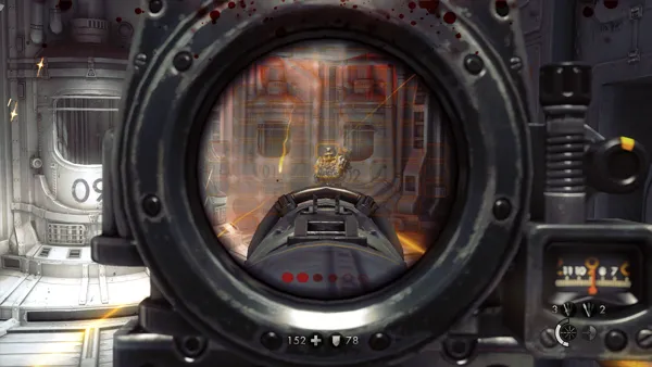 Wolfenstein: The New Order Windows Upgraded laserkraftwerk gun is extremely powerful, but you can only fire a few shots before it needs to be recharged
