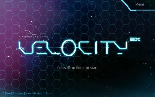 Velocity 2X Windows Title screen