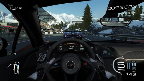 Forza Motorsport 5 Xbox One Started a race in the McLaren P1 on the Bernese Alps track.