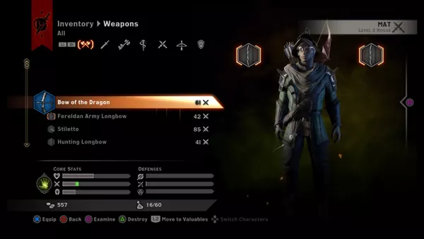 Bow of the Dragon equipped