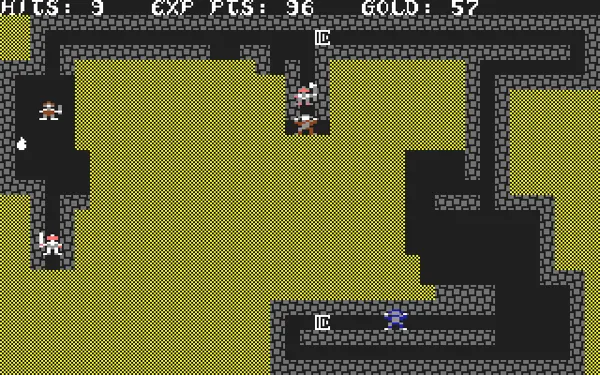 Sword of Fargoal Commodore 64 A new level partially explored