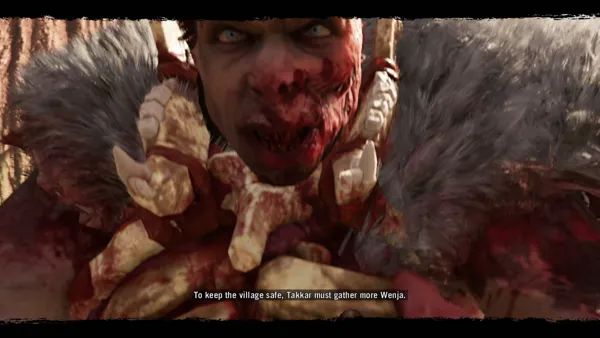 Far Cry: Primal Xbox One A cut-scene with the enemy tribe the Udam.
