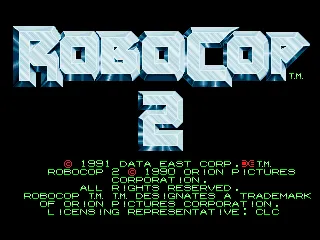 RoboCop 2 Arcade Start screen
