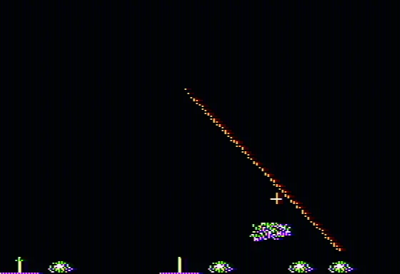 Missile Defense Apple II All cities destroyed - game over