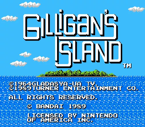 The Adventures of Gilligan&#x27;s Island NES Game title screen