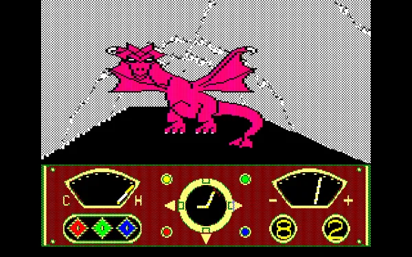 The Eidolon PC-88 You can only get pass the guardian dragon when you have three diamonds