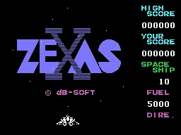 Zexas MSX Title screen