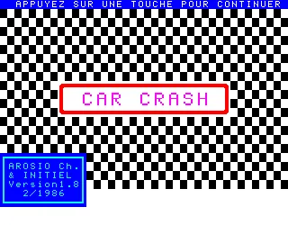 Car Crash Exelvision Title screen