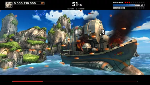 Sine Mora PS Vita Fighting the mega battleship (Trial version)