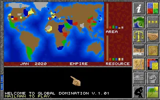 Global Domination Amiga Game map