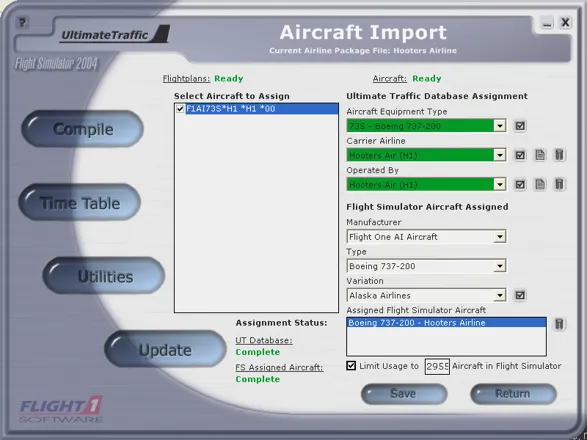 Ultimate Traffic Windows New airlines can be created/imported and assigned to traffic.