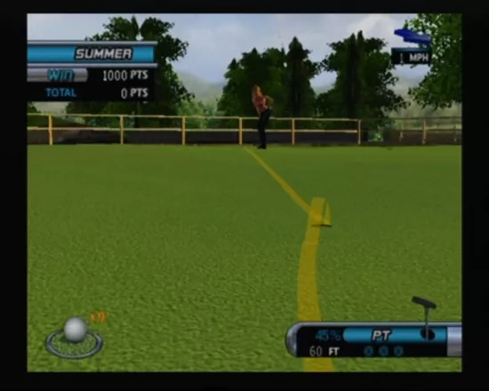 Outlaw Golf GameCube You can see the line of your hit with a given power, but only three times per turn