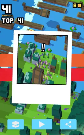 Disney Crossy Road Android The game often shows a picture of how the character died.