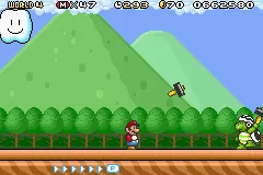 Super Mario Advance 4: Super Mario Bros. 3 Game Boy Advance This big hammer bro can cause a shock wave so Mario can&#x27;t attack.