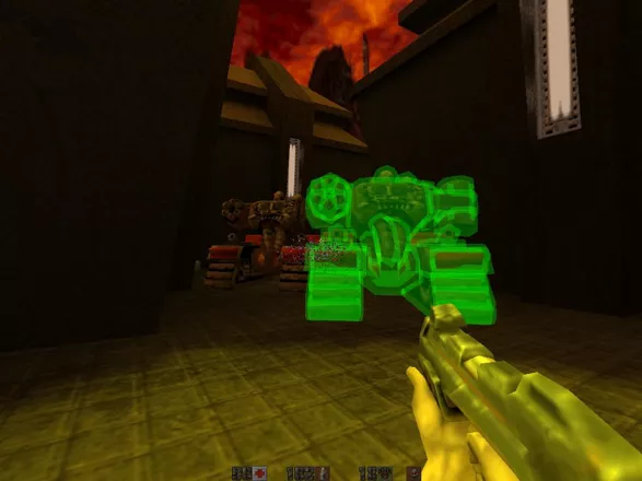 Quake II Mission Pack: The Reckoning Windows We can safely assume this is next new enemy - Super Tank. The green aura is a force field.